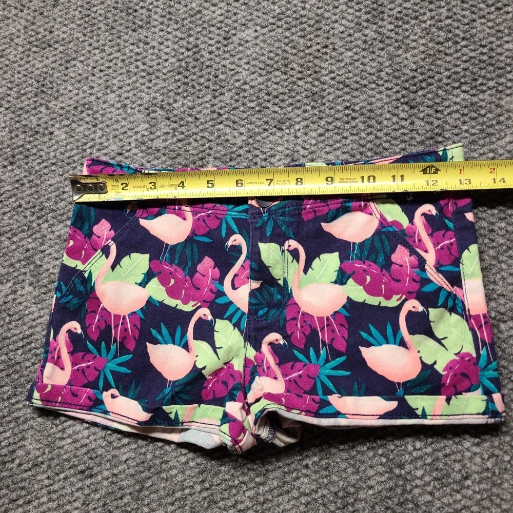 Gymboree Girls Sunny Adventure Chino Shorts 10 Flamingo Tropical Navy Pink 2436